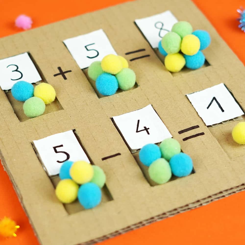 DIY Cardboard Math Learning Board