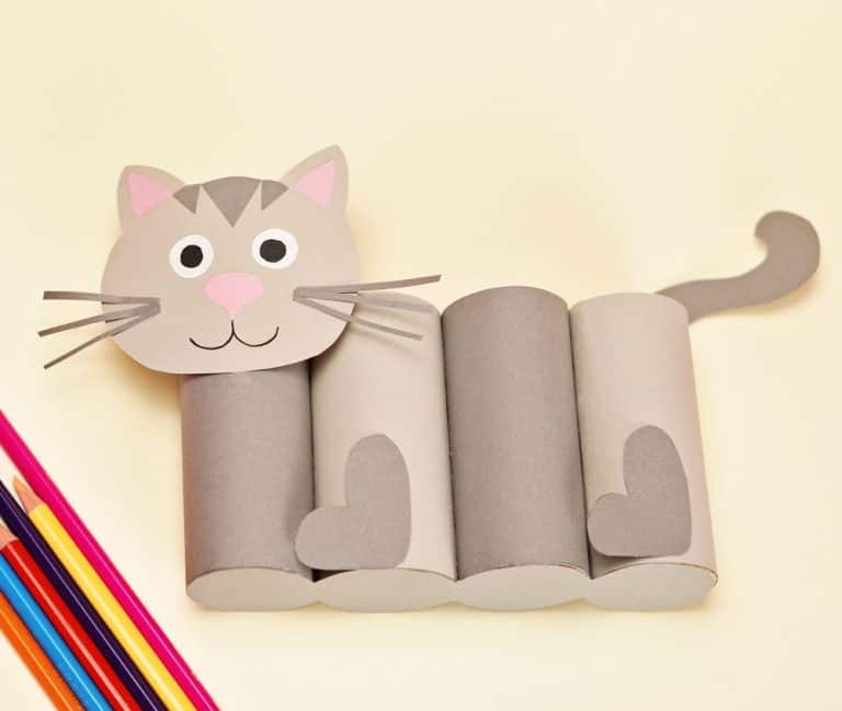 PAPER ROLL CAT CRAFT hello, Wonderful