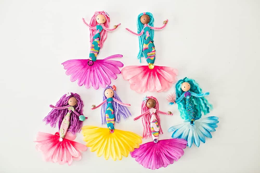 pipe cleaner mermaid dolls 