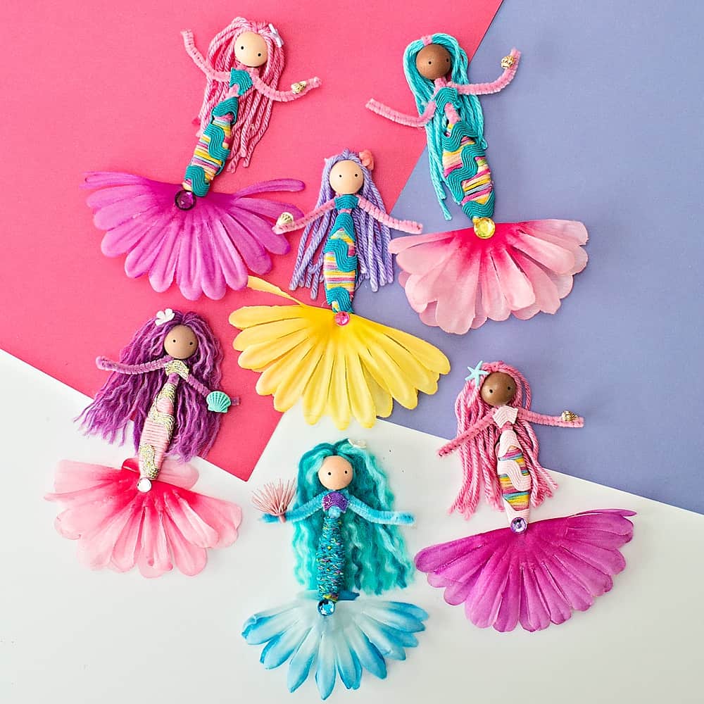 pipe cleaner mermaid dolls 