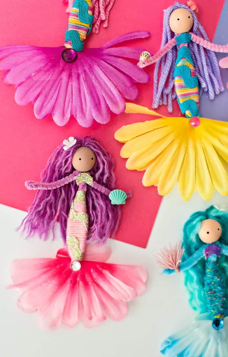 PIPE CLEANER MERMAID DOLLS hello, Wonderful