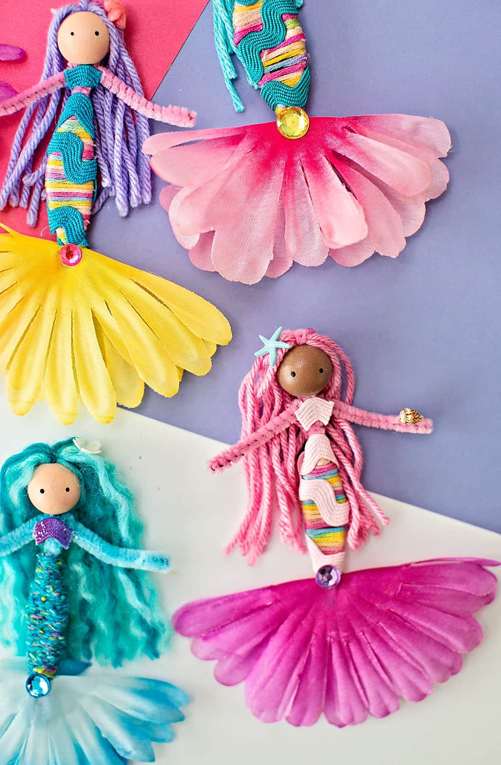PIPE CLEANER MERMAID DOLLS hello, Wonderful