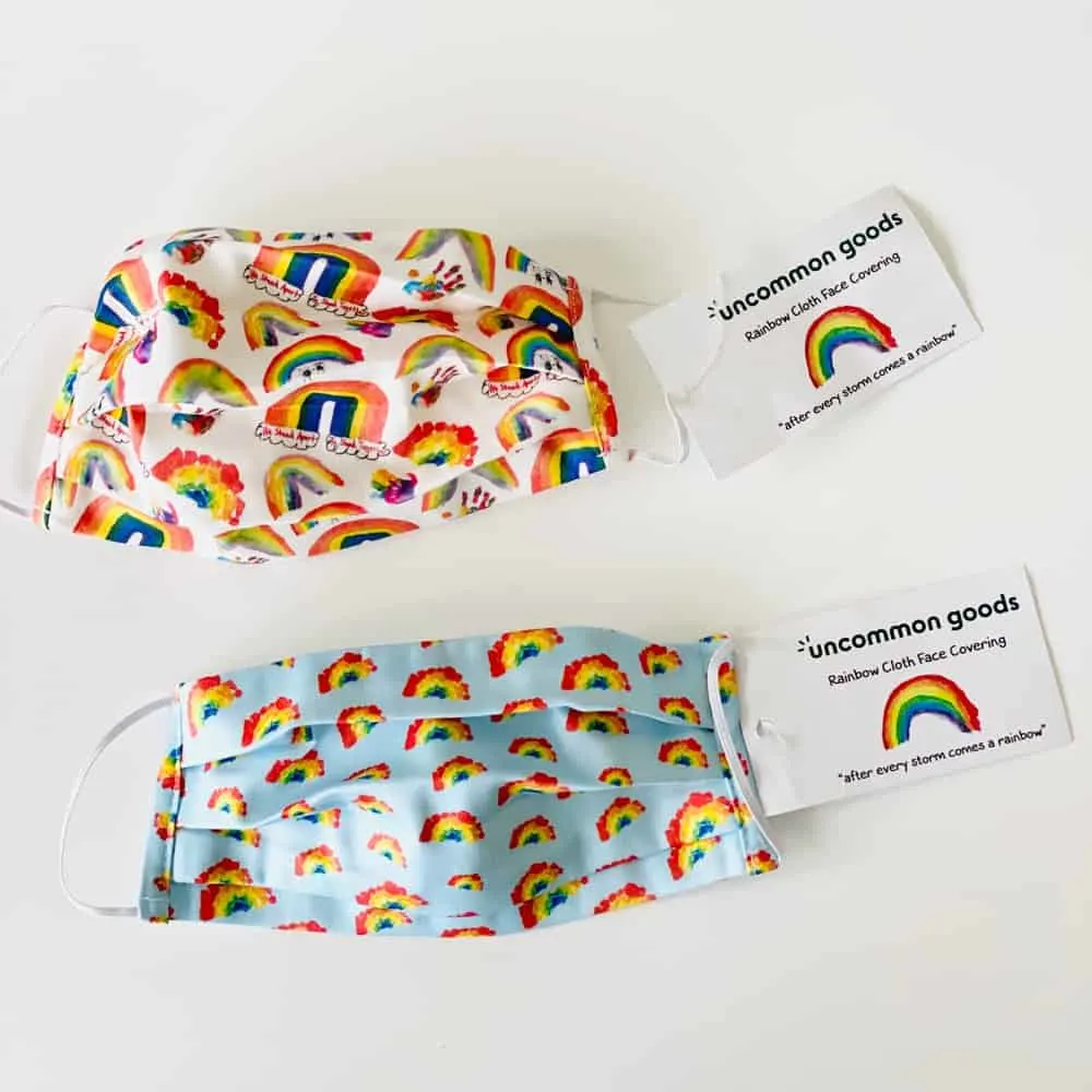 rainbow face masks for kids
