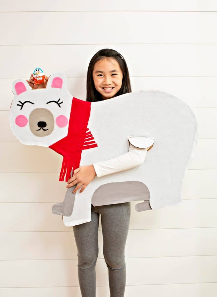 DIY CARDBOARD POLAR BEAR COSTUME