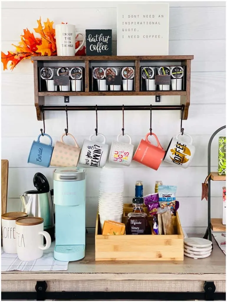 coffee bar design for shed