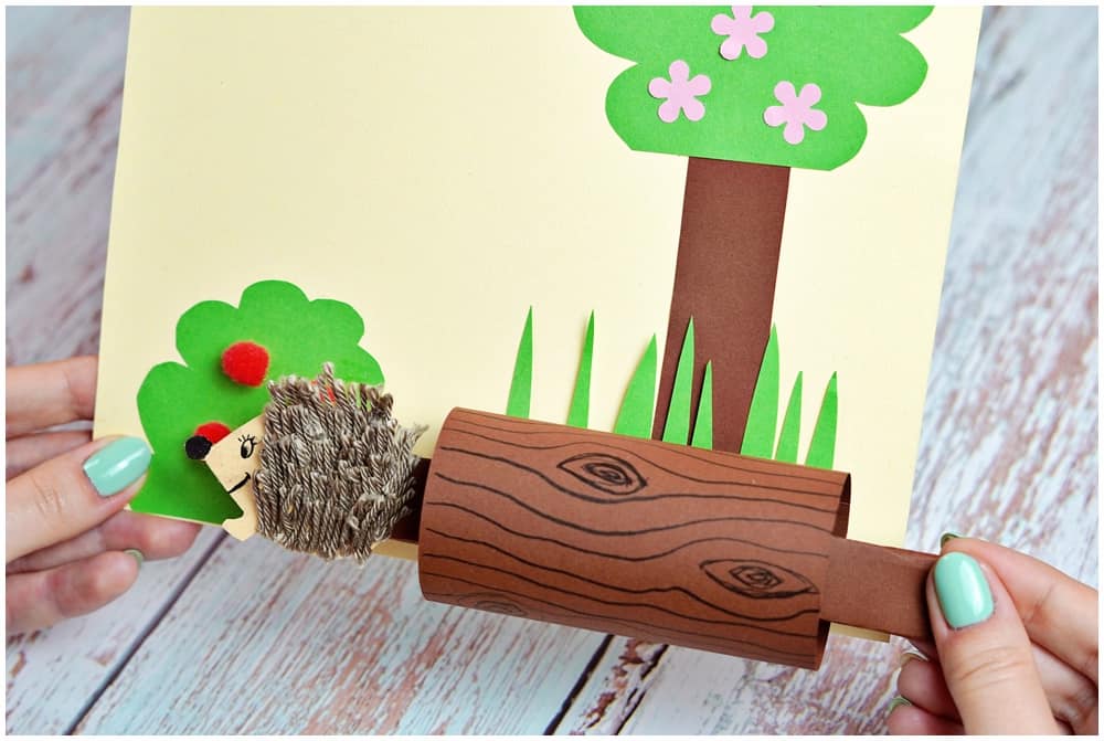 paper hedgehog craft for kids