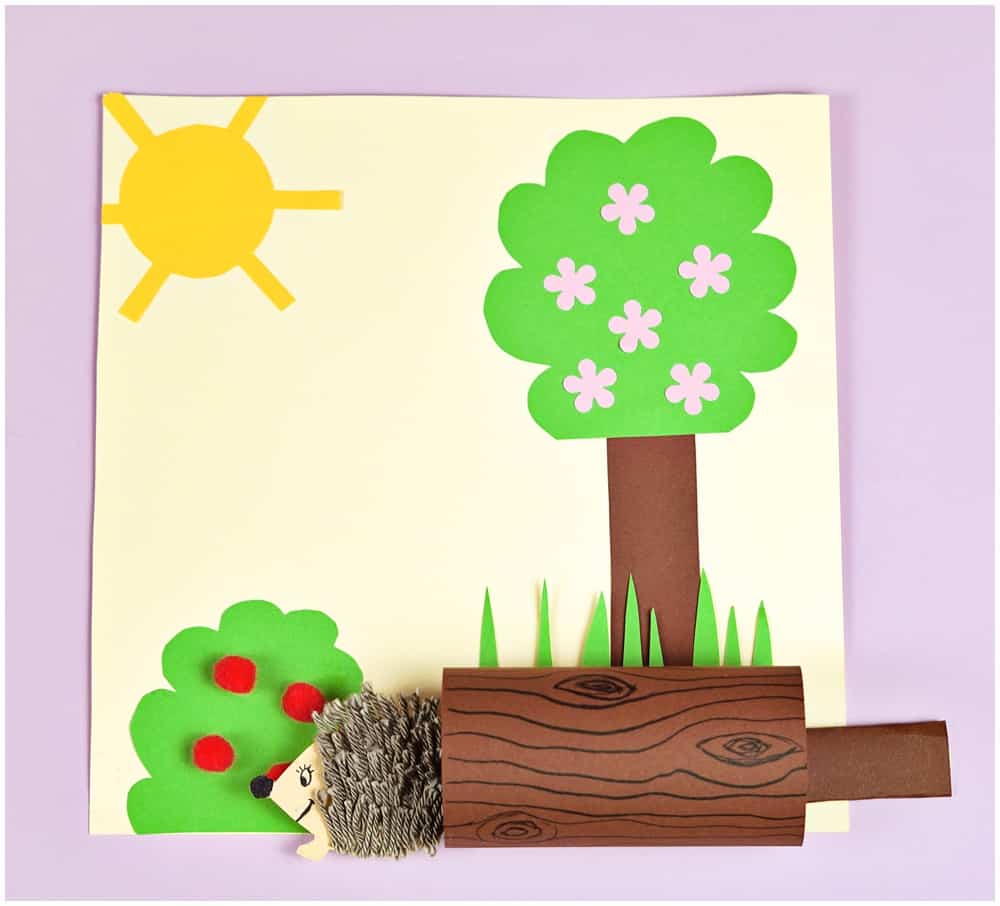 paper hedgehog craft for kids