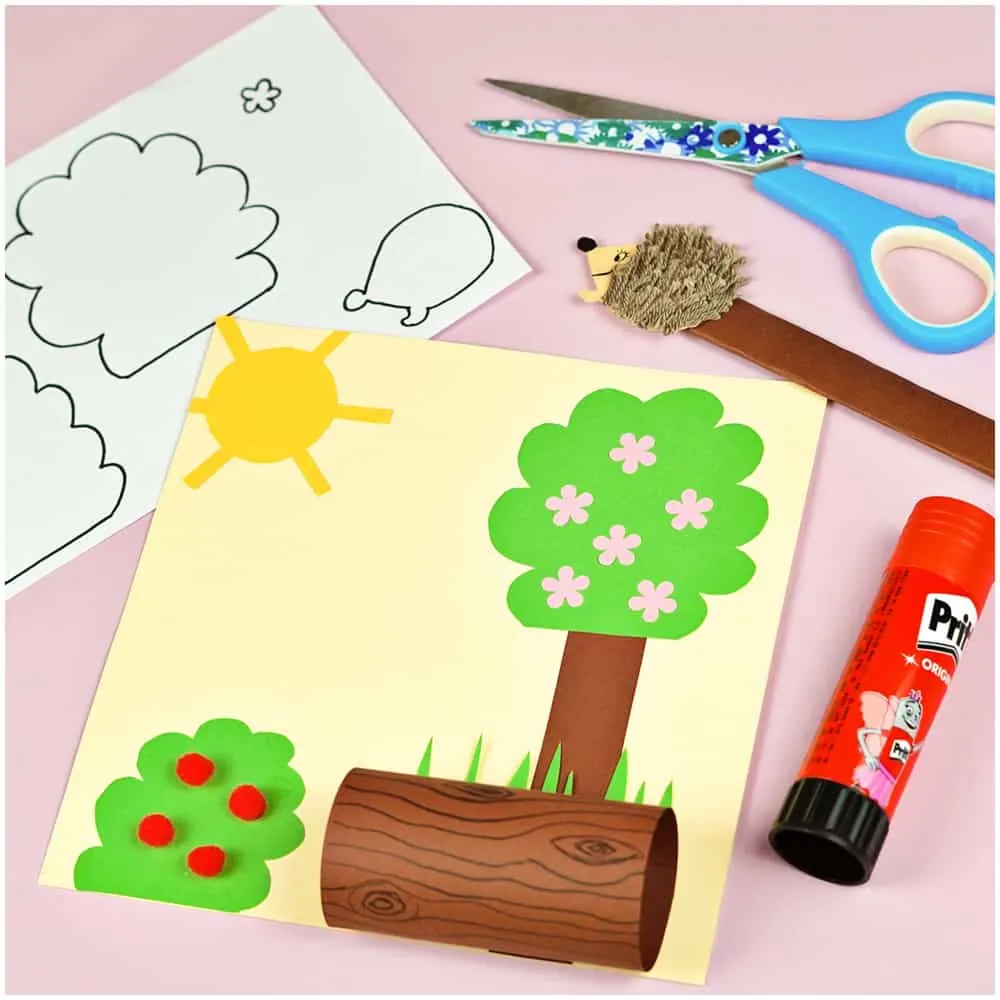 paper hedgehog craft for kids