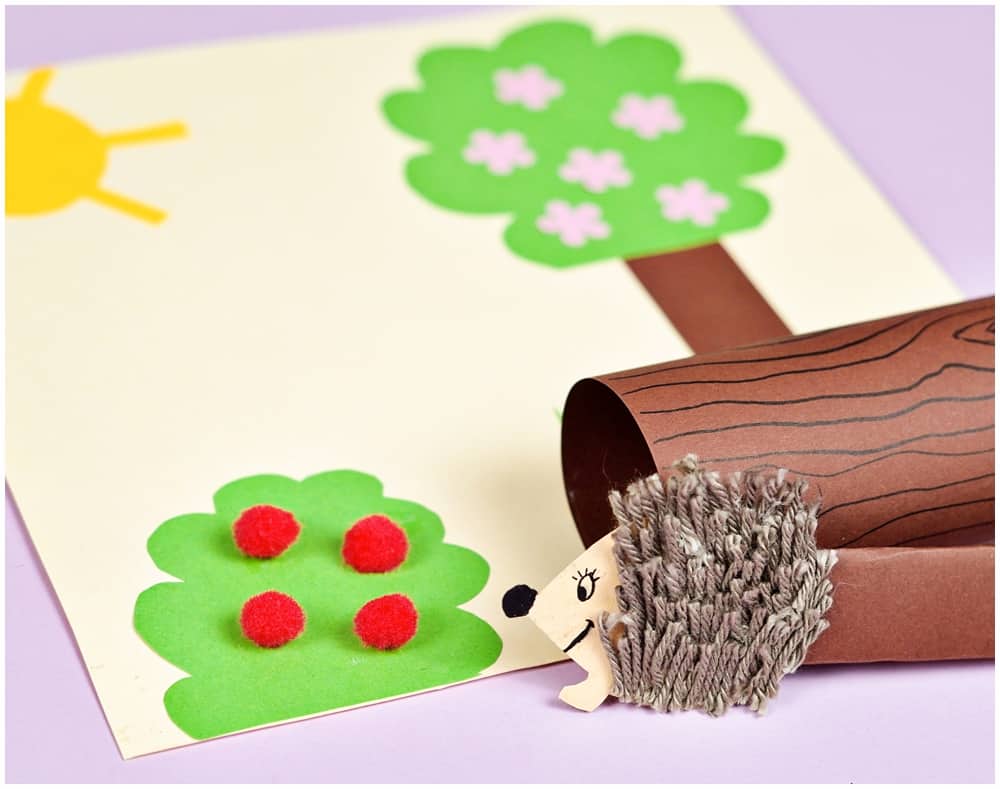 paper hedgehog craft for kids