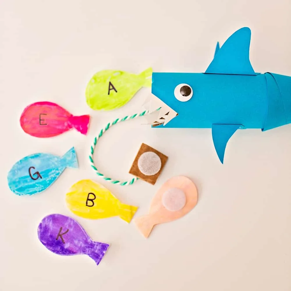 paper tube learning shark craft