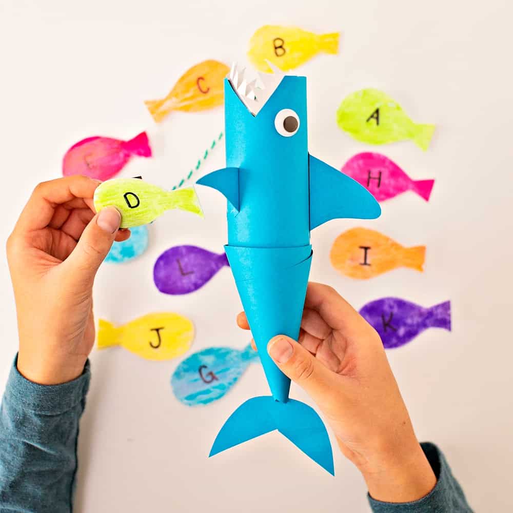 paper tube learning shark craft