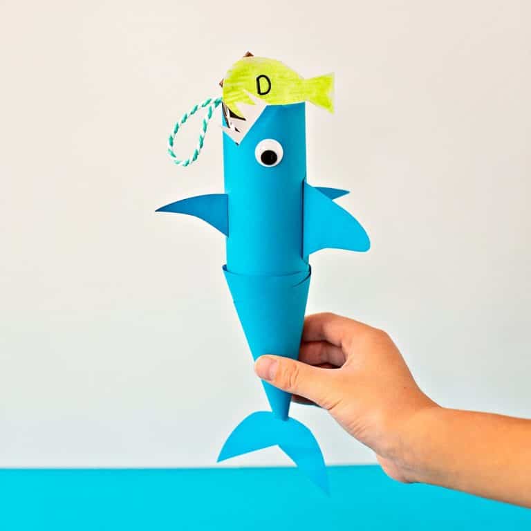 Paper Tube Learning Shark Craft