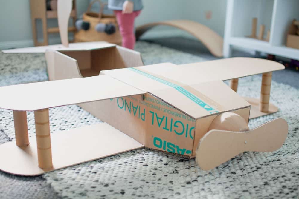 Diy Cardboard Plane Recycled Cardboard Costume For Kids