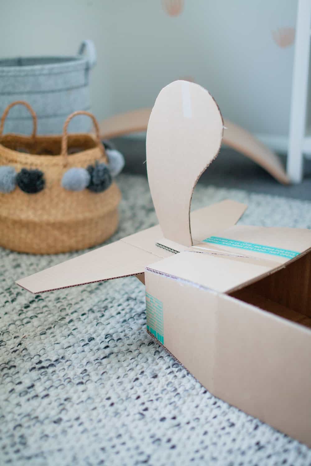 DIY Cardboard Plane Recycled Cardboard Costume for Kids