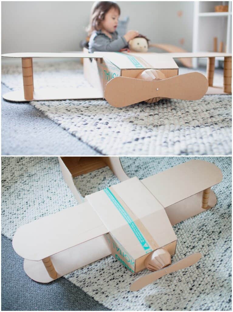 DIY Pretend Play Cardboard Plane or Costume 