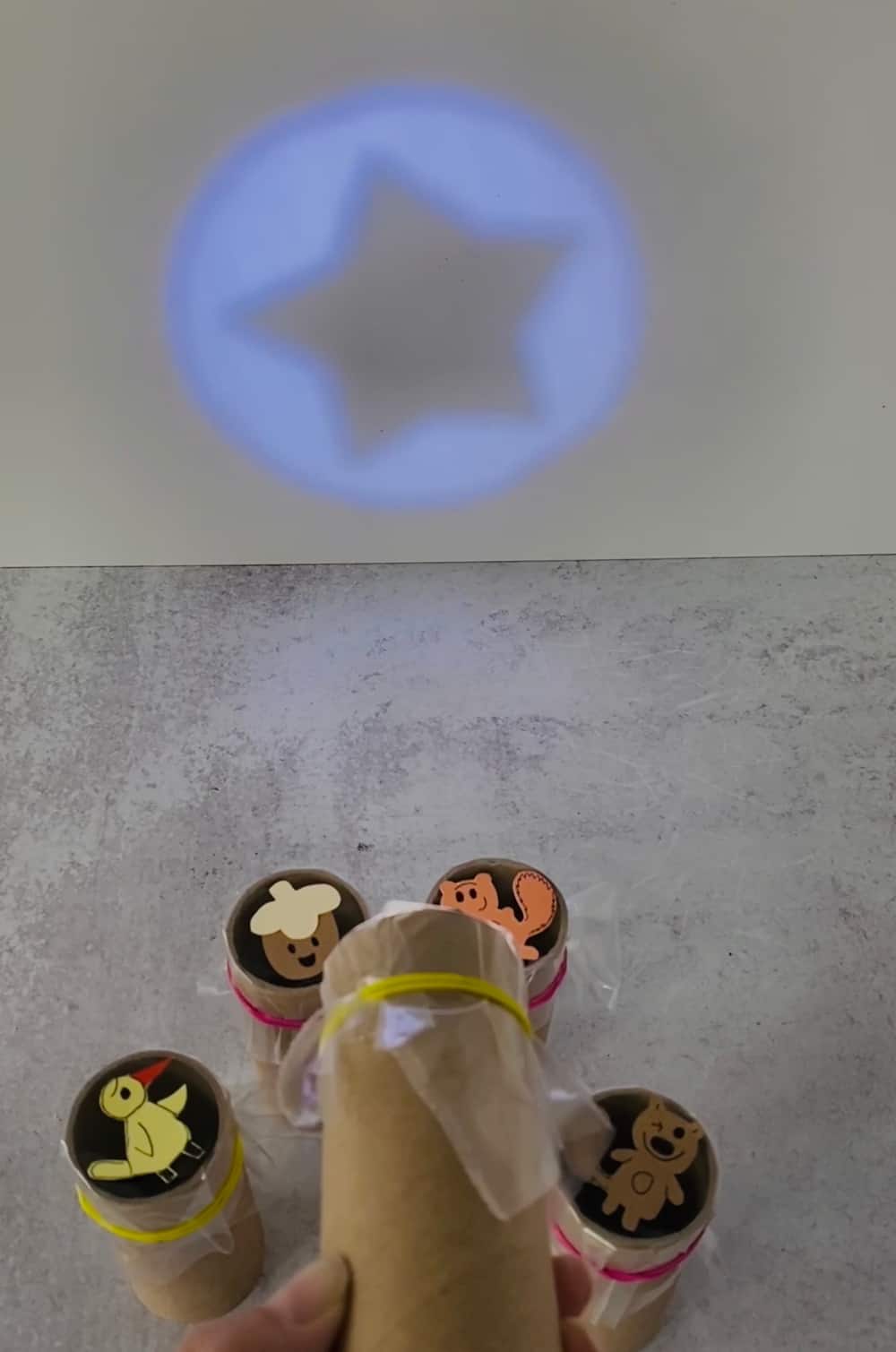 DIY PAPER ROLL SHADOW PROJECTOR hello, Wonderful