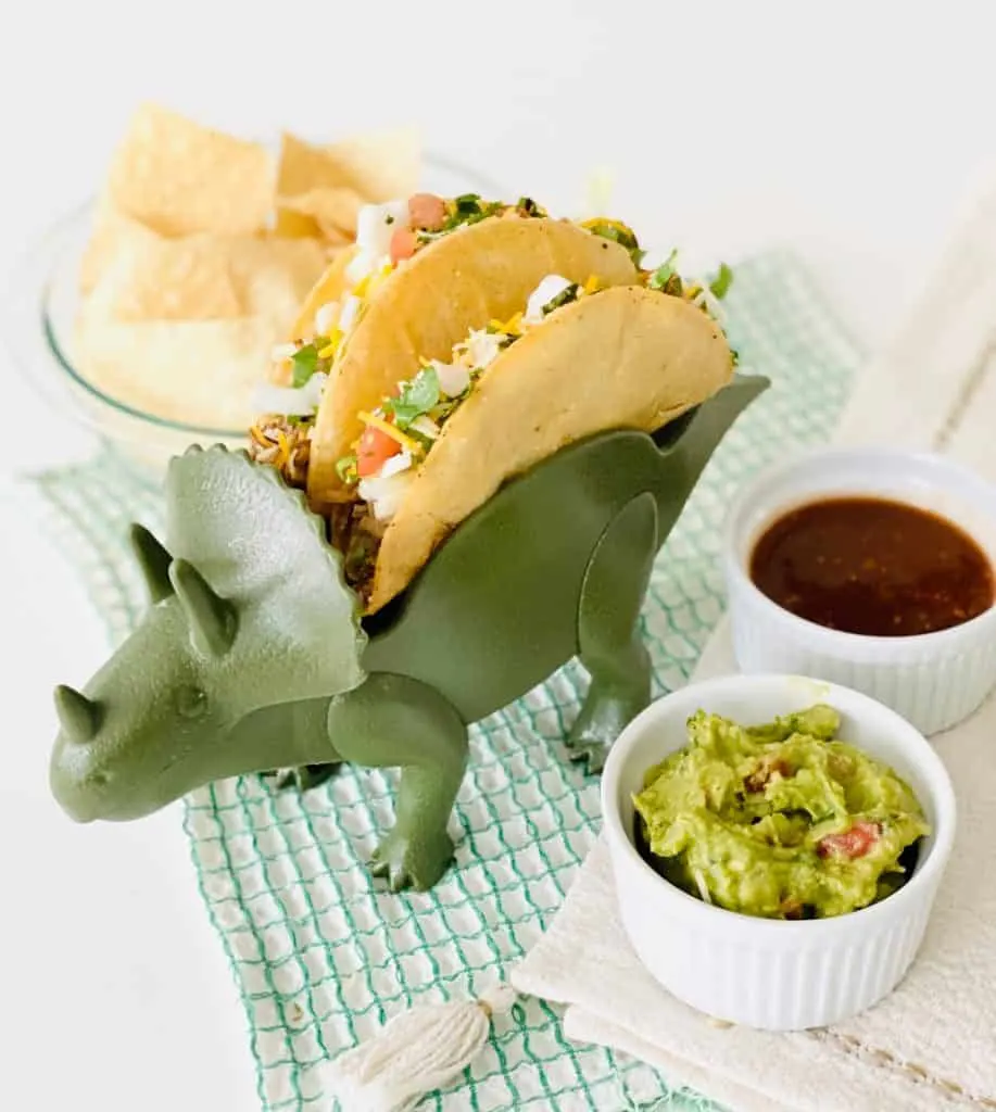 Dinosaur taco holder