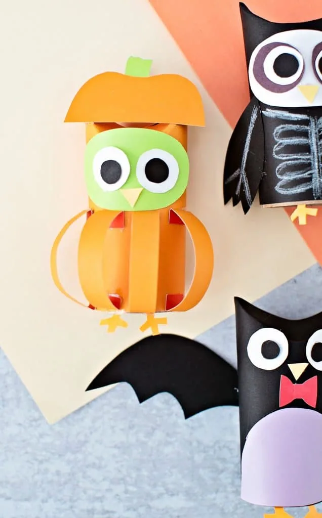 pumpkin owl paper tube craft 