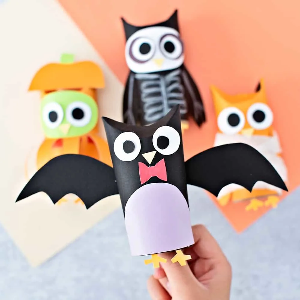 bat paper tube owl craft