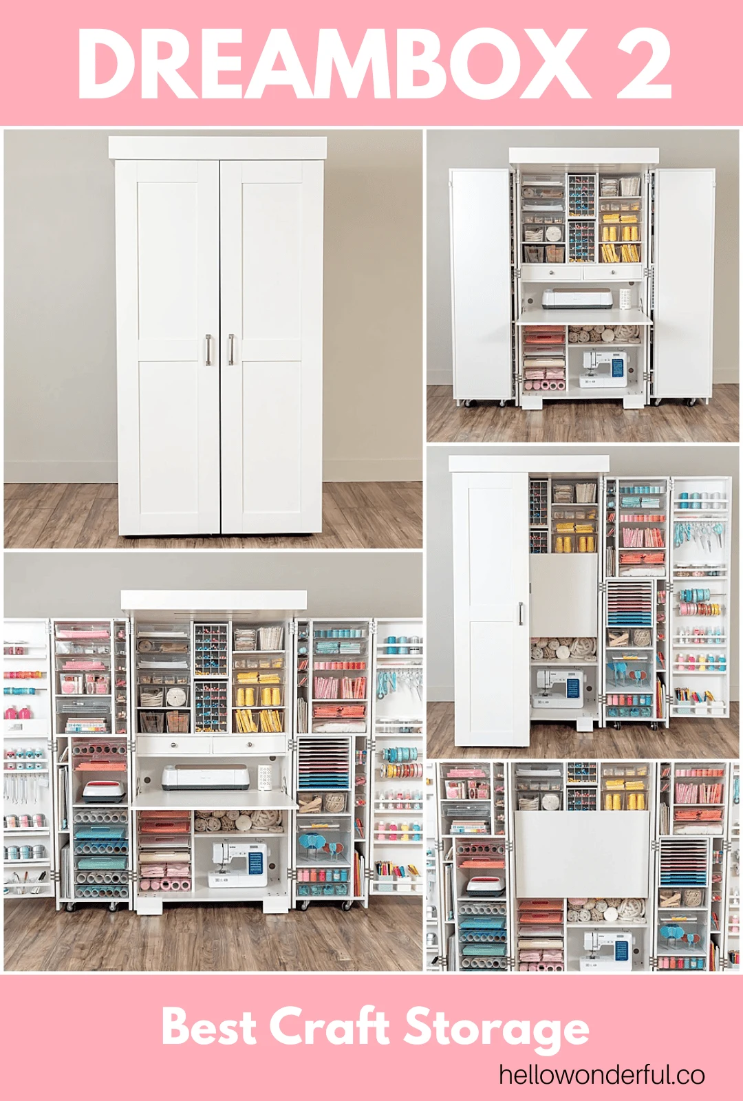 Double Storage Cabinet for Craft Storage Solutions