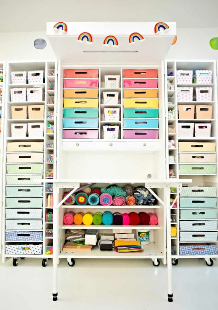 Small Space Craft Storage & Organization  Craft storage organization,  Craft storage, Modular storage