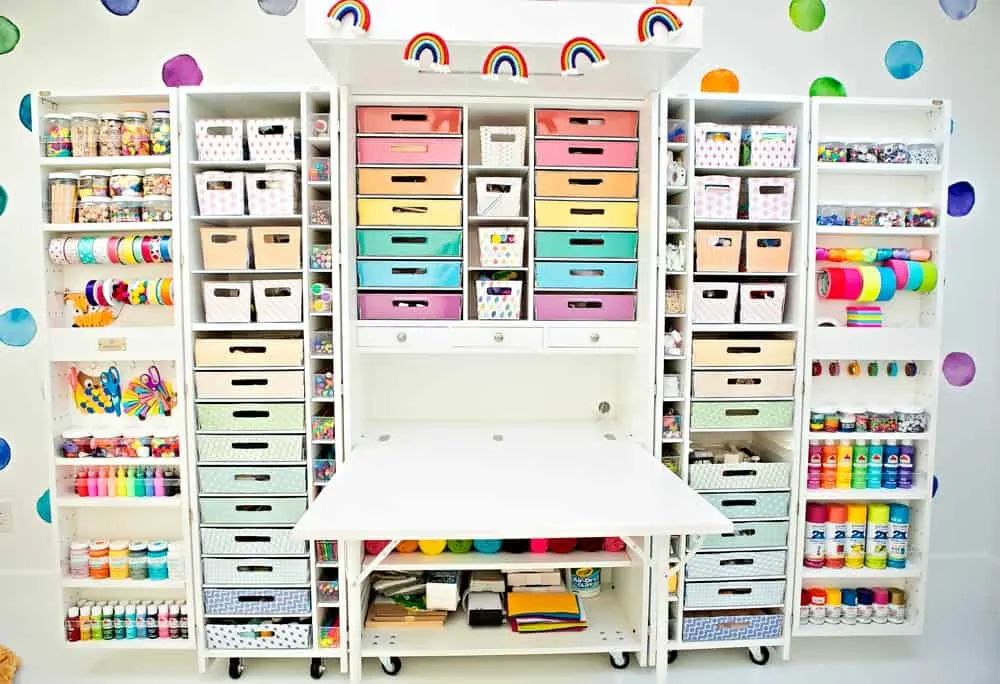 Best Craft Storage Cabinet With Table Space - Turn Any Space Into Your  Dream Craft Room - Analytical Mommy LLC