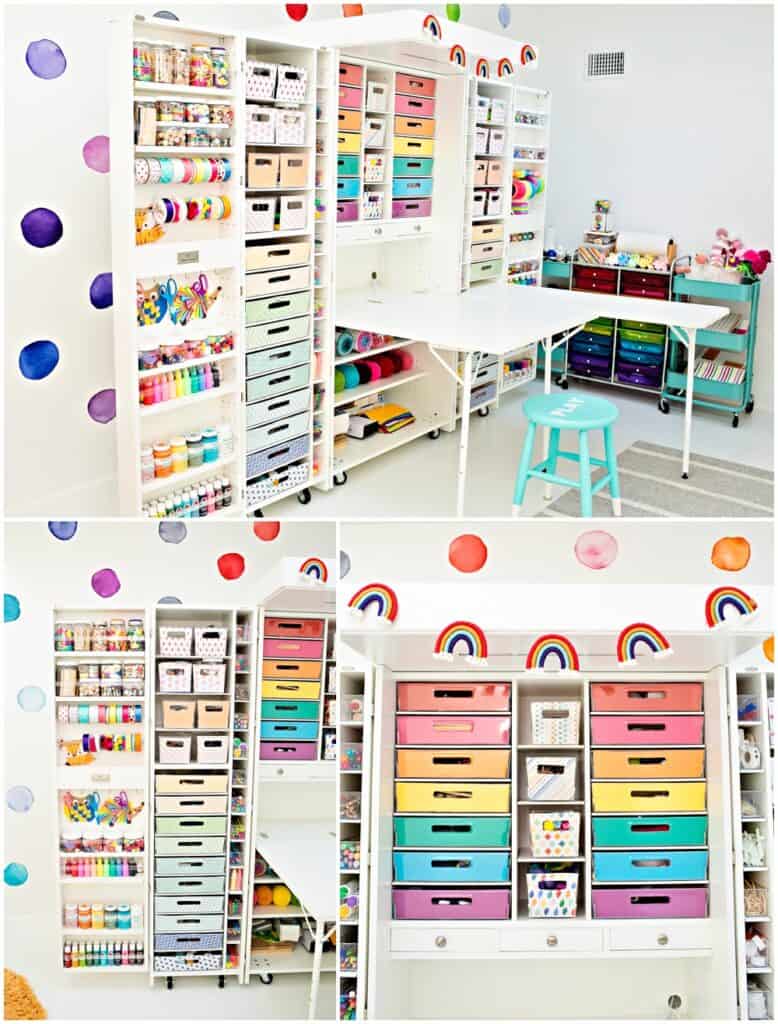 Best Craft Storage Cabinet With Table Space - Turn Any Space Into Your  Dream Craft Room - Analytical Mommy LLC