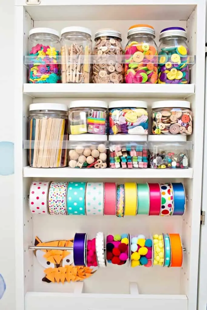 Craft Room Plastic Totes & Organization