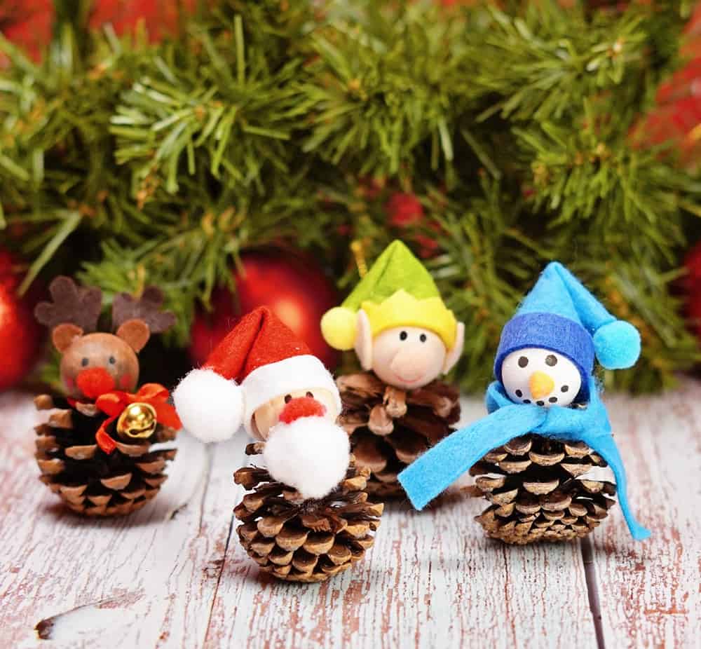 Creative and Festive Pine Cone Christmas Crafts for Kids - Fun-A-Day!