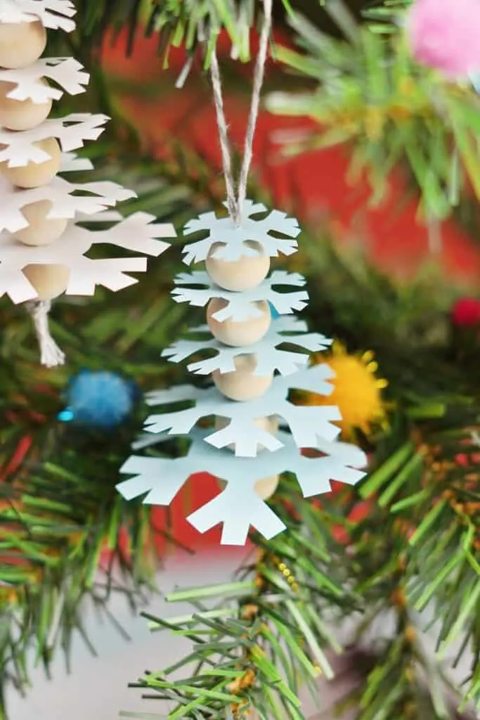 snowflake paper tree craft