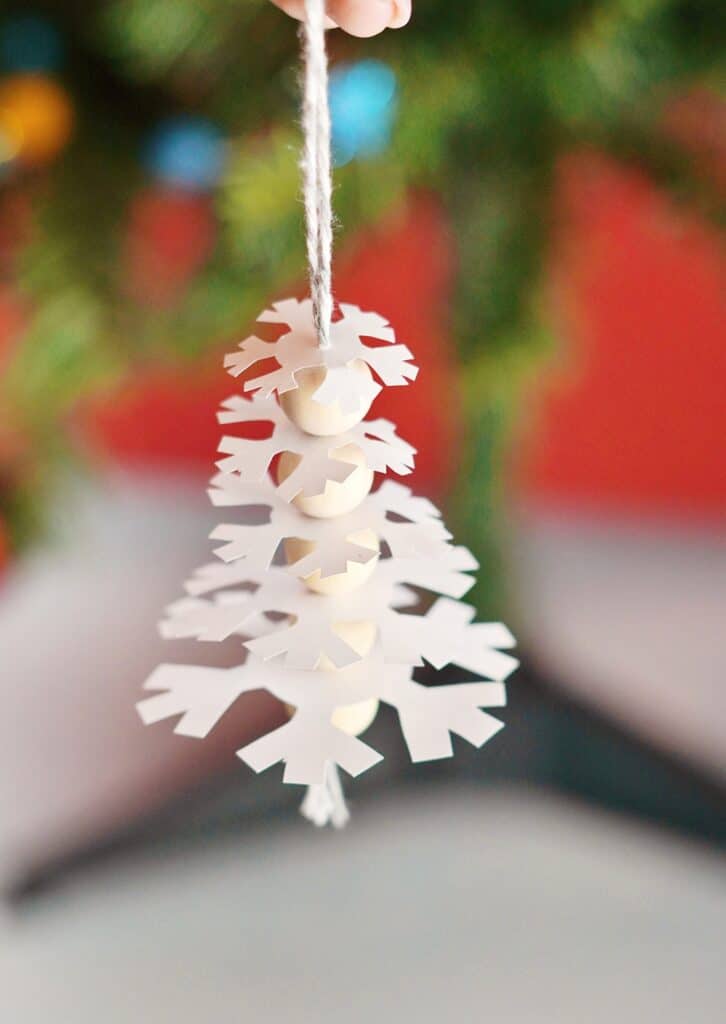 snowflake paper tree craft