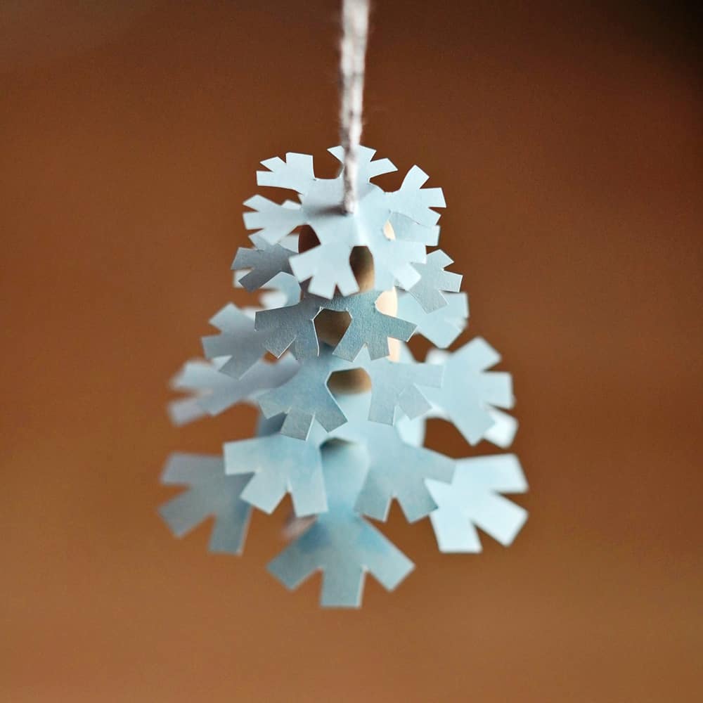 snowflake paper tree craft