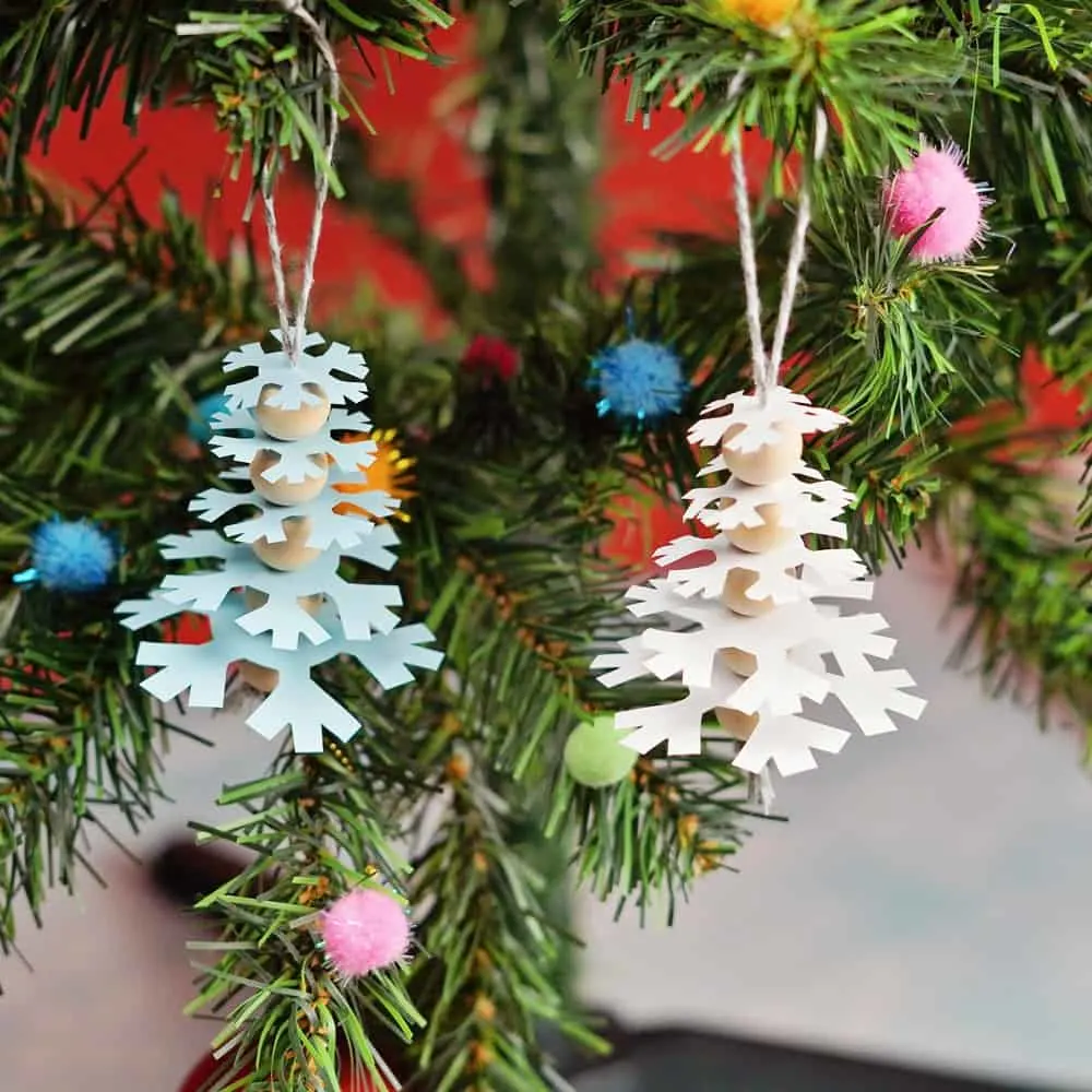 snowflake paper trees