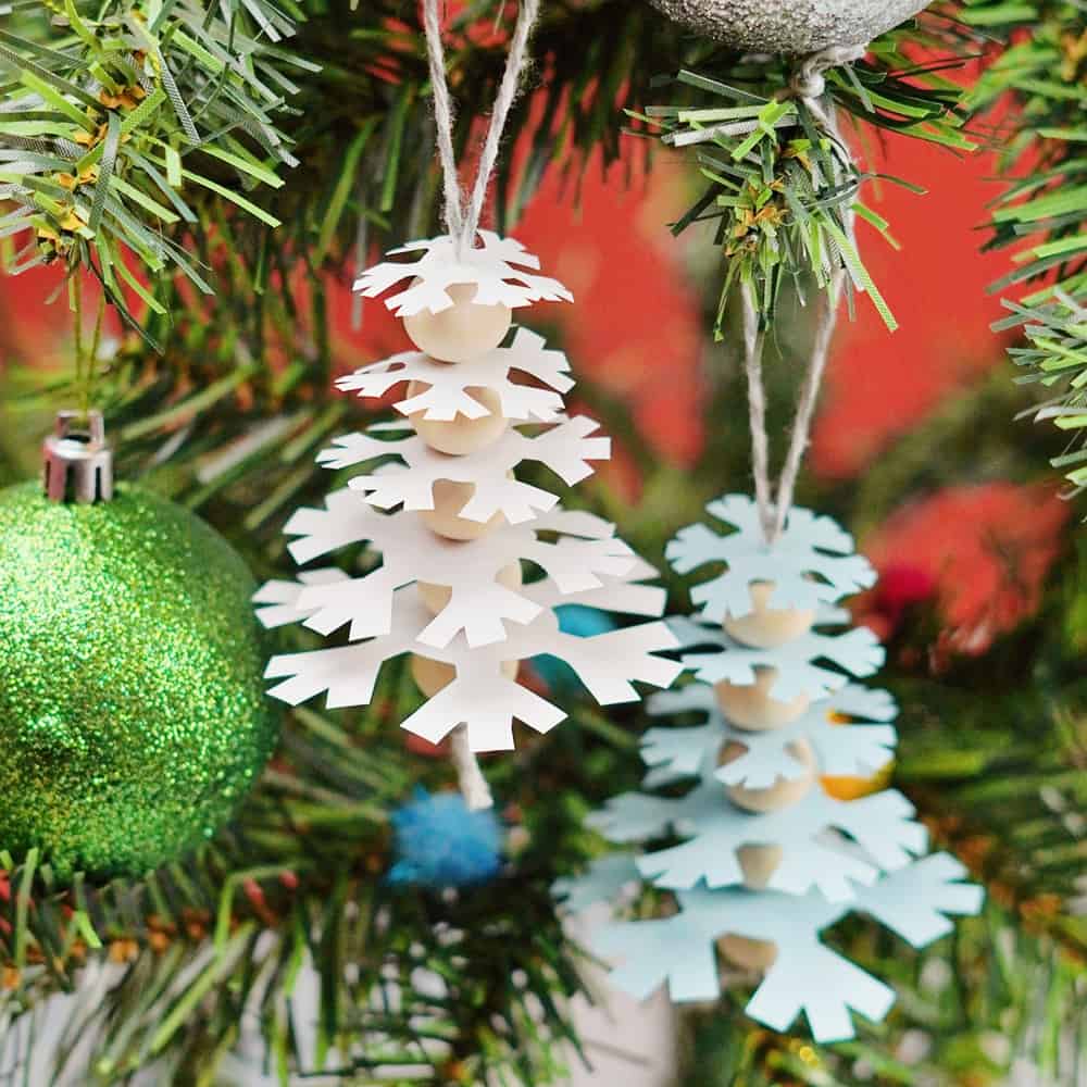 Paper Snowflake Tree Ornaments