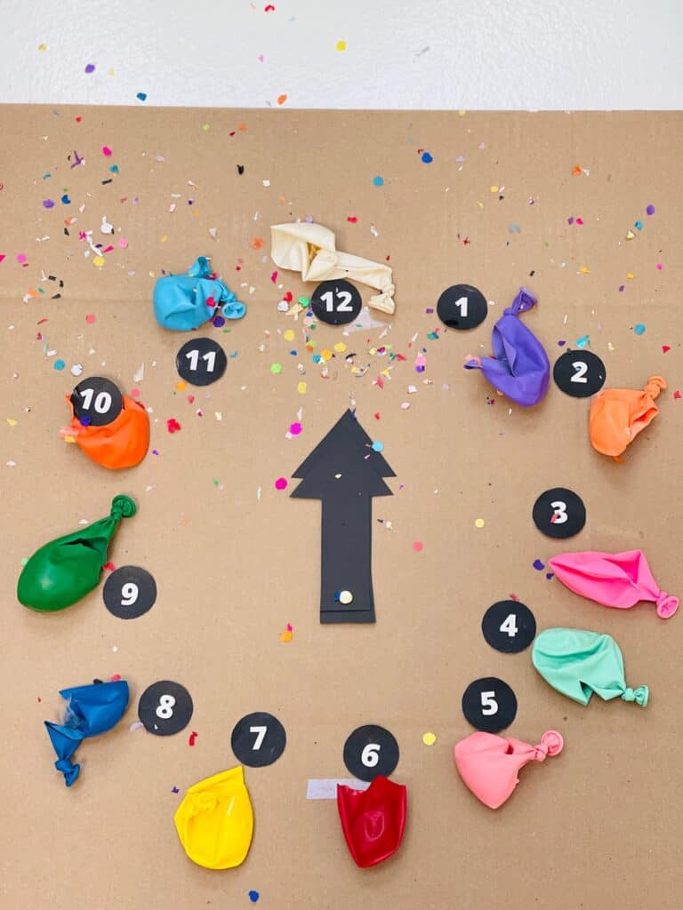 NEW YEAR DIY BALLOON CLOCK. New Year's eve countdown for kids