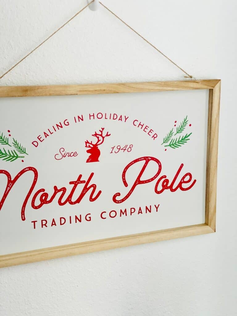 North Pole Christmas Sign