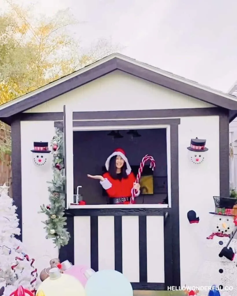 Christmas shed playhouse for kids 