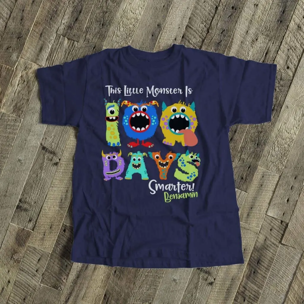 100 days of school monster shirt ideas