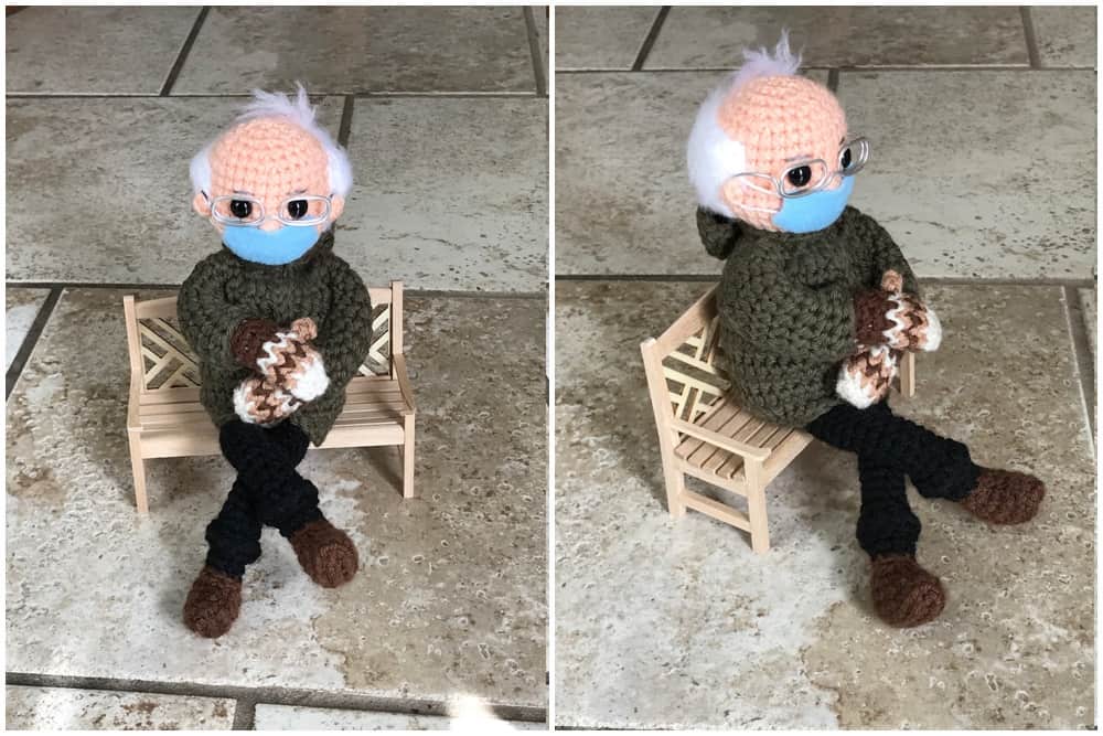 Bernie Sanders Crochet Doll