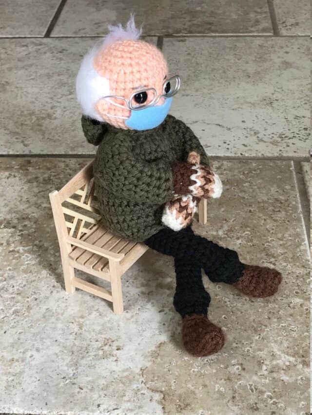 bernie sanders crochet doll free