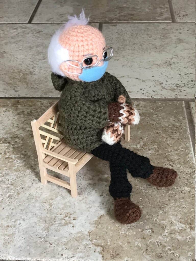 Bernie Sanders Crochet Doll