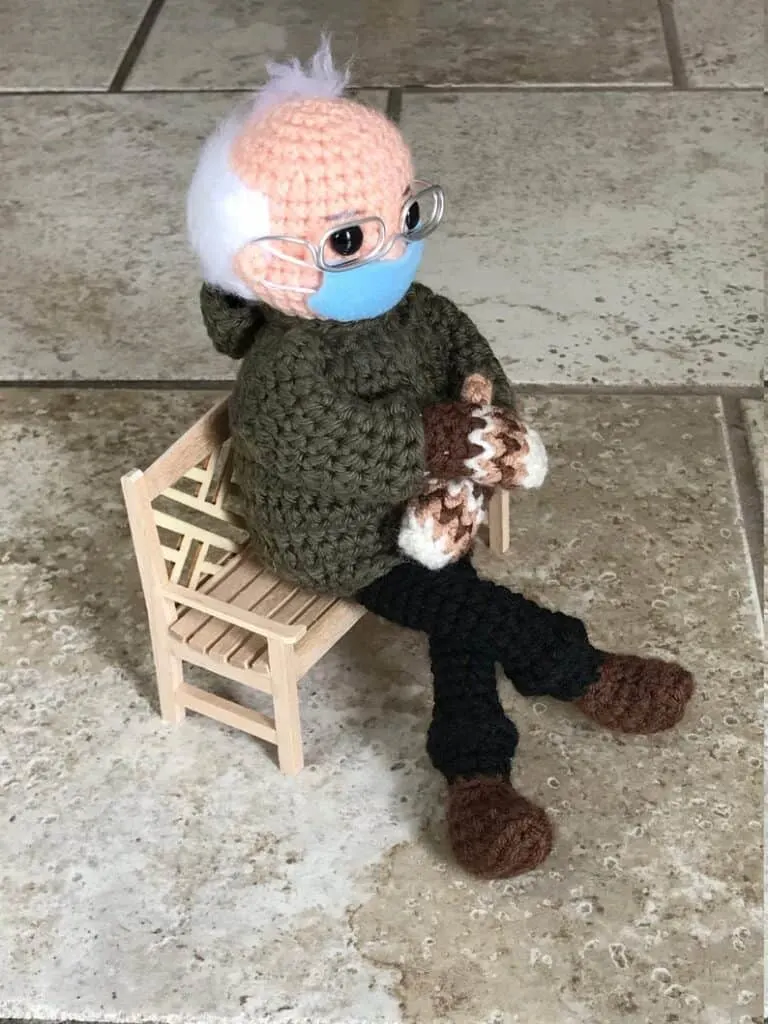 Bernie Sanders Crochet Doll