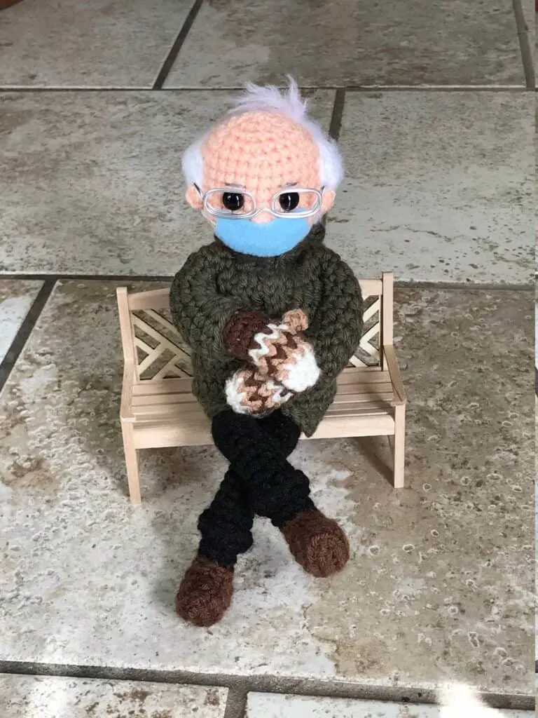 Bernie Sanders Crochet Doll