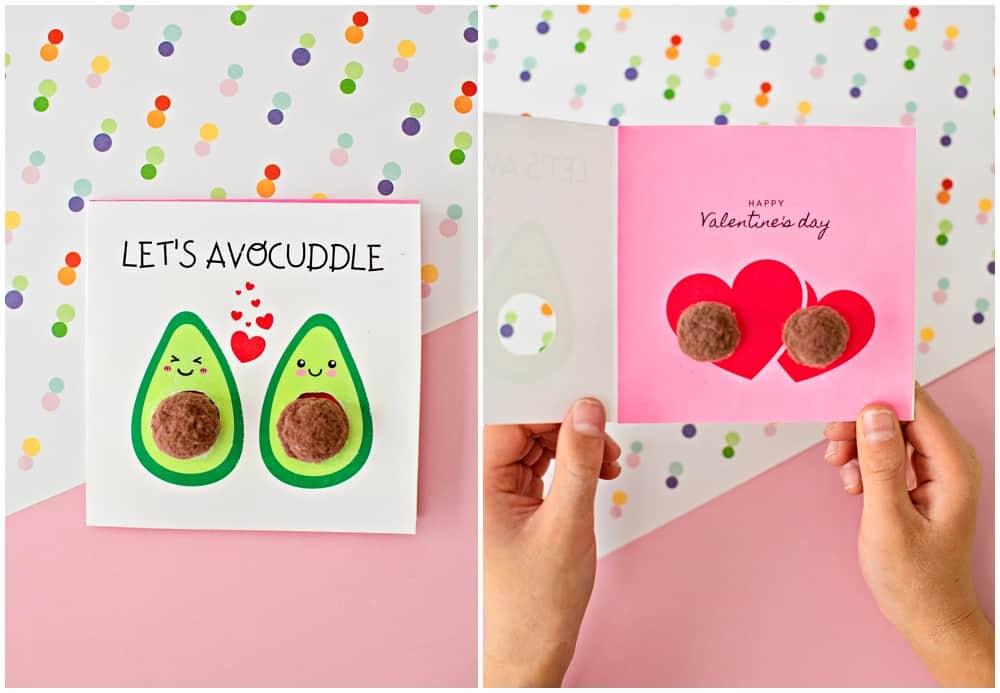 DIY Avocado Valentine Card