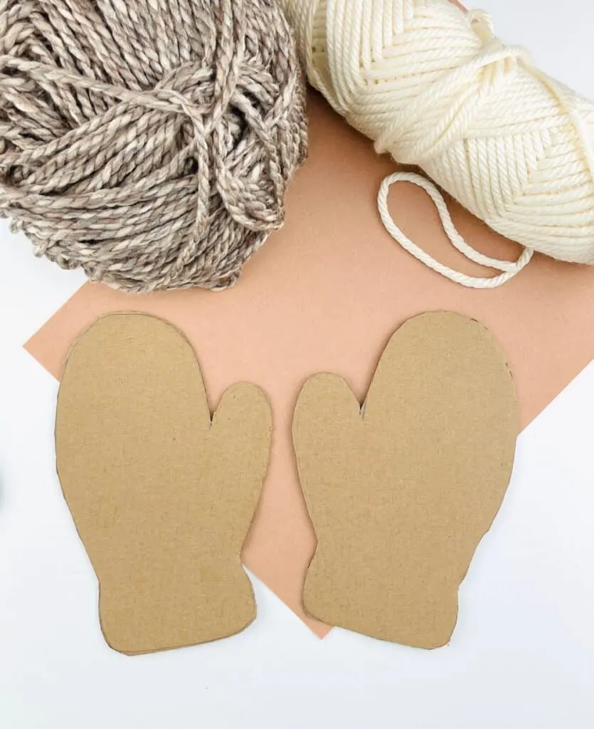 cardboard mitten craft 