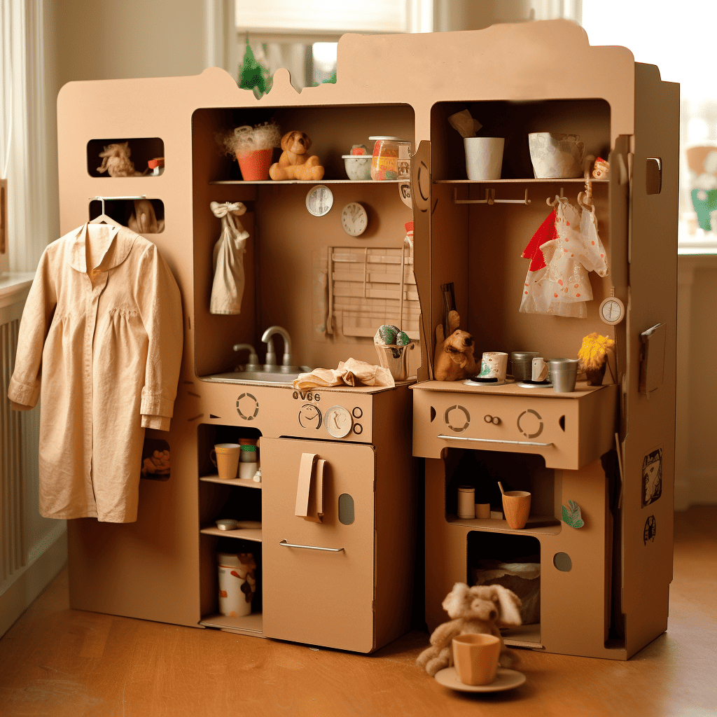 diy cardboard kitchen