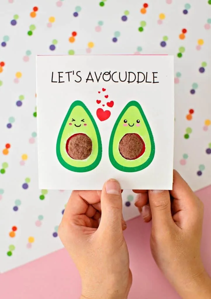 Let's Avocuddle Valentine Card 