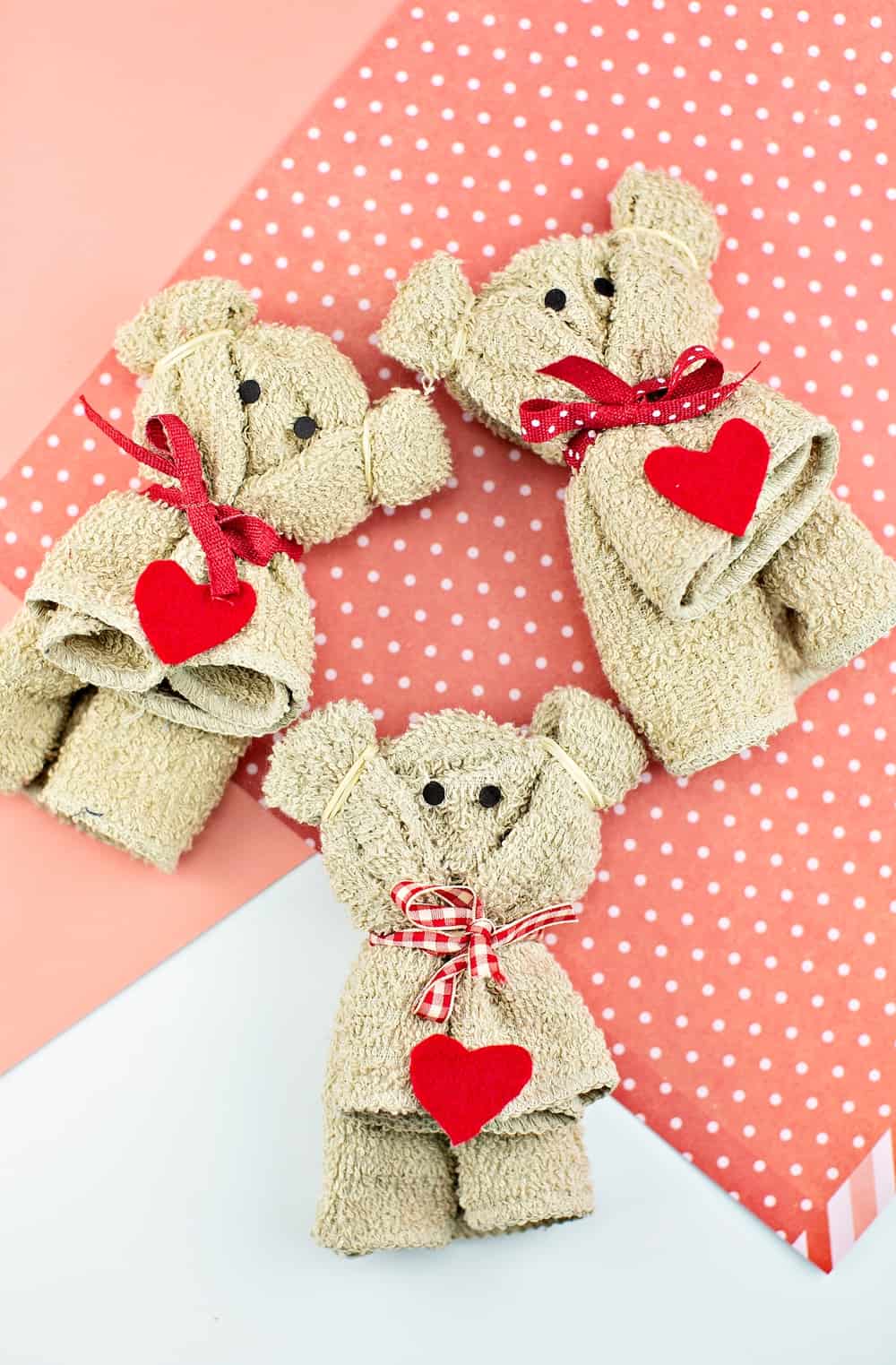 How to Make a Towel Bear Cute Valentine Bear Craft