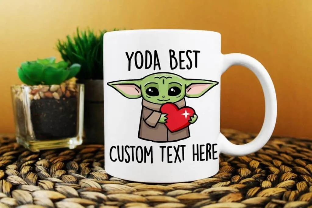 baby yoda custom mug