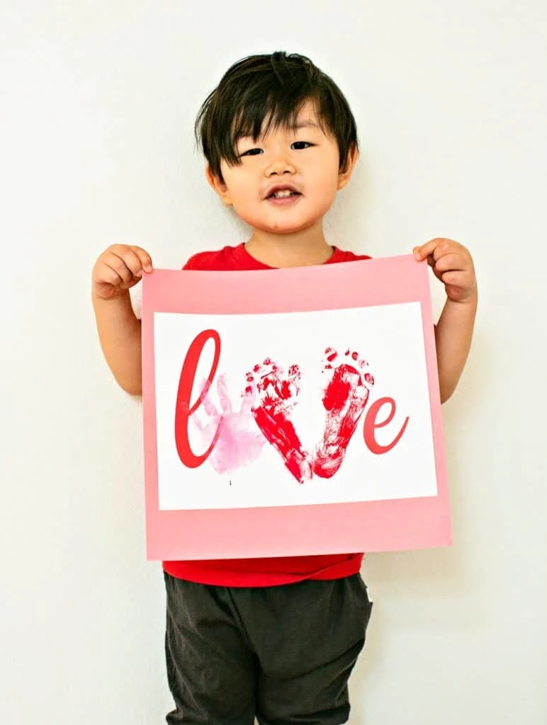 Handprint Valentine Art Project